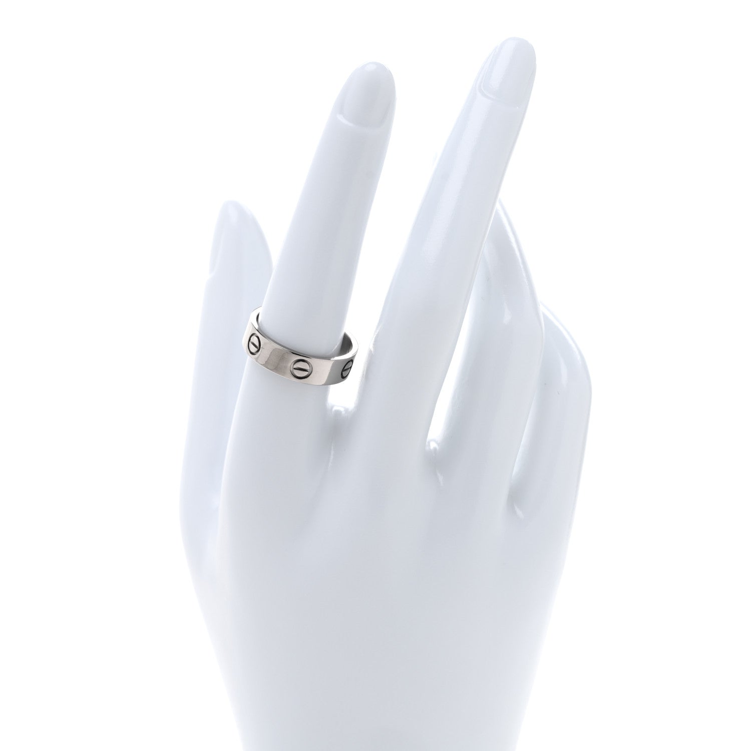 Cartier 18K White Gold 5.5mm LOVE Ring 57 8 2 of 5