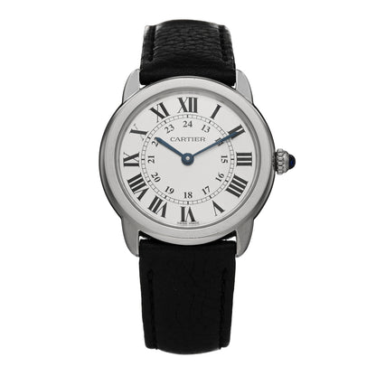 Cartier Stainless Steel Calfskin 29mm Ronde Solo Quartz Watch 1 of 5