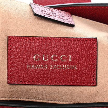 Gucci GG Supreme Monogram Flora Small Padlock Tote Red 6 of 10