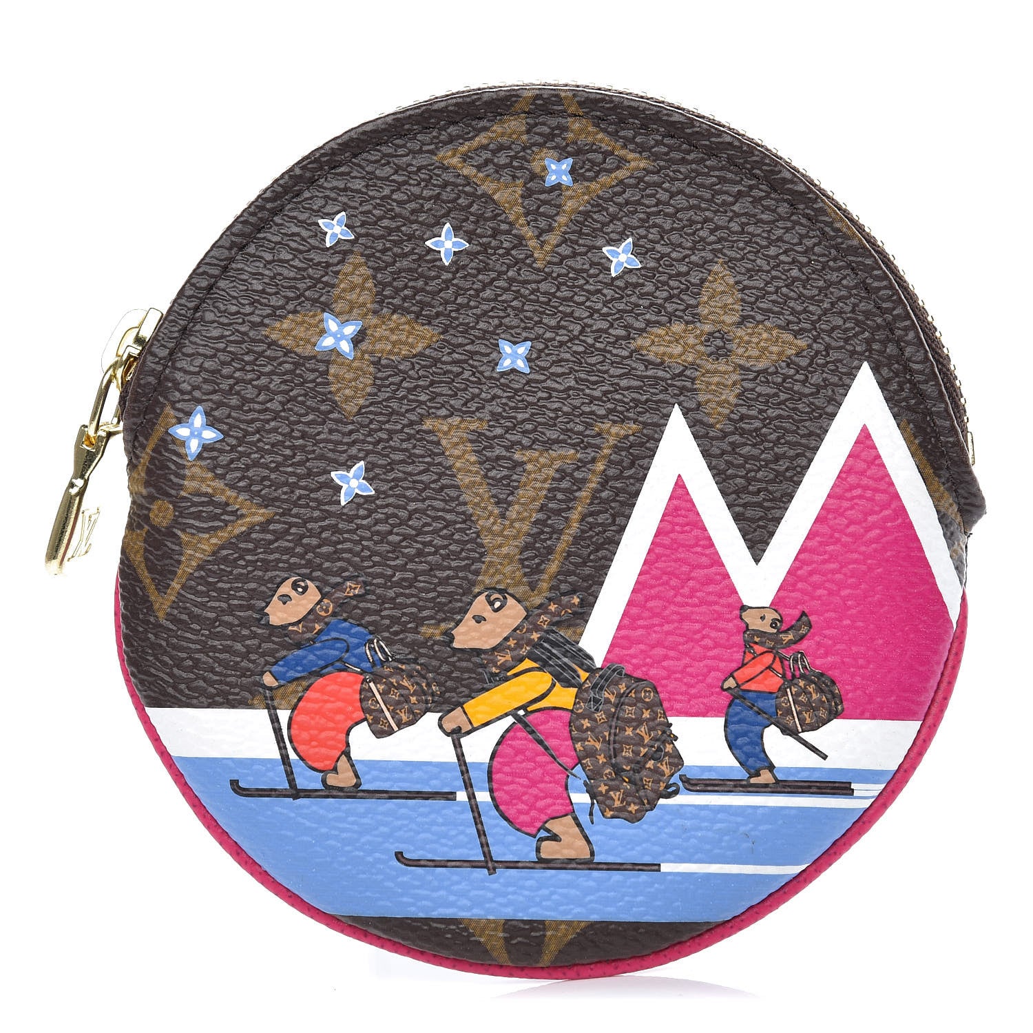 Louis Vuitton Monogram 2018 Christmas Animation Round Coin Purse 1 of 8