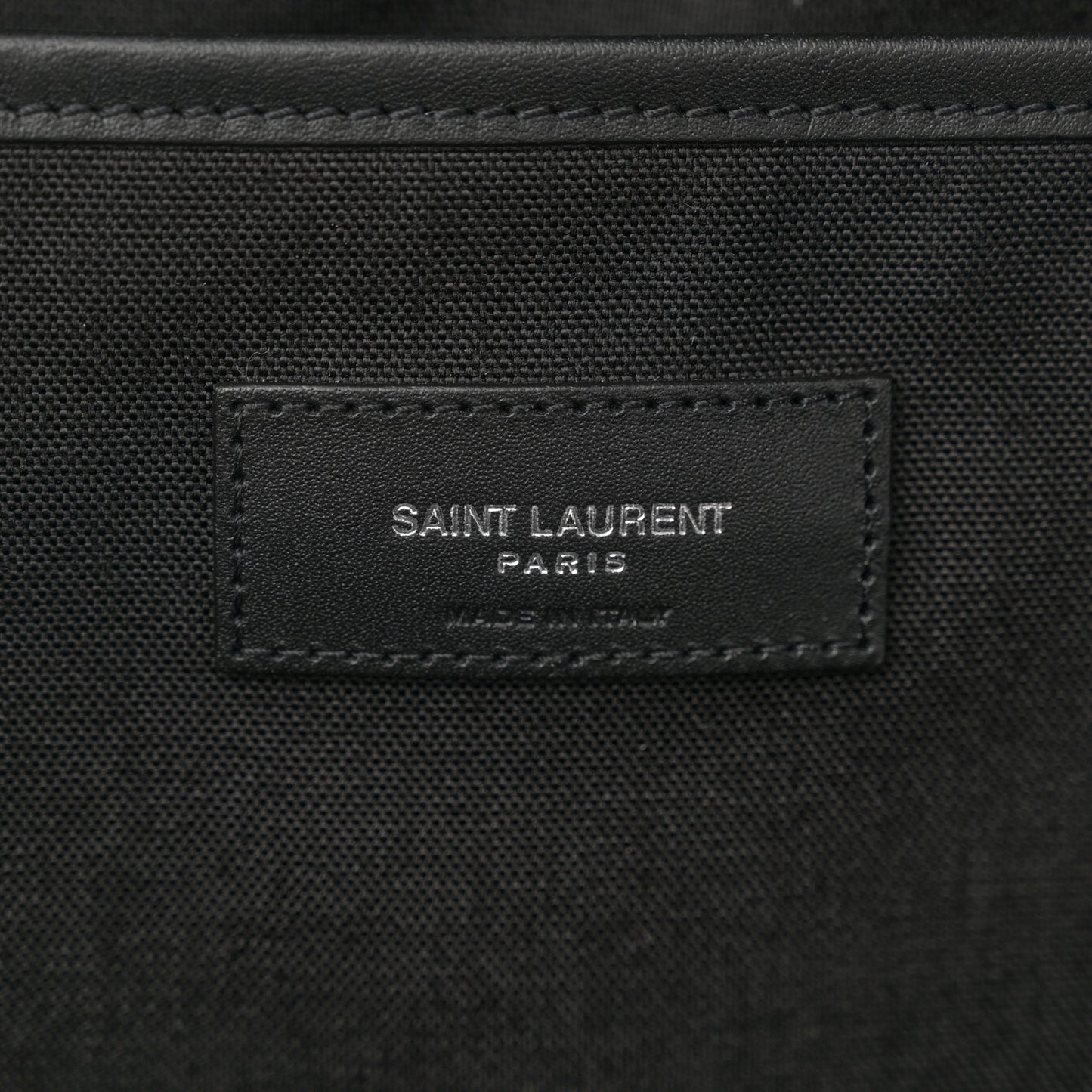 Canvas Signature Embroidered City Backpack Black