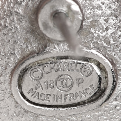 Chanel Pearl Crystal CC Round Earrings Gold 5 of 5