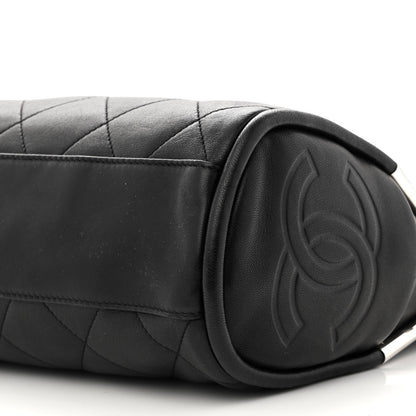 Chanel Lambskin Stitched Medium Ultimate Soft Tote Black 10 of 11