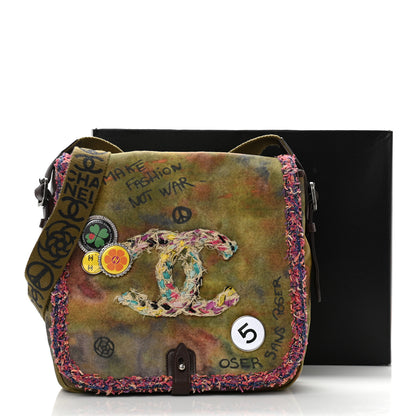 Chanel Washed Toile Graffiti On The Pavements Messenger Khaki Multicolor 12 of 12