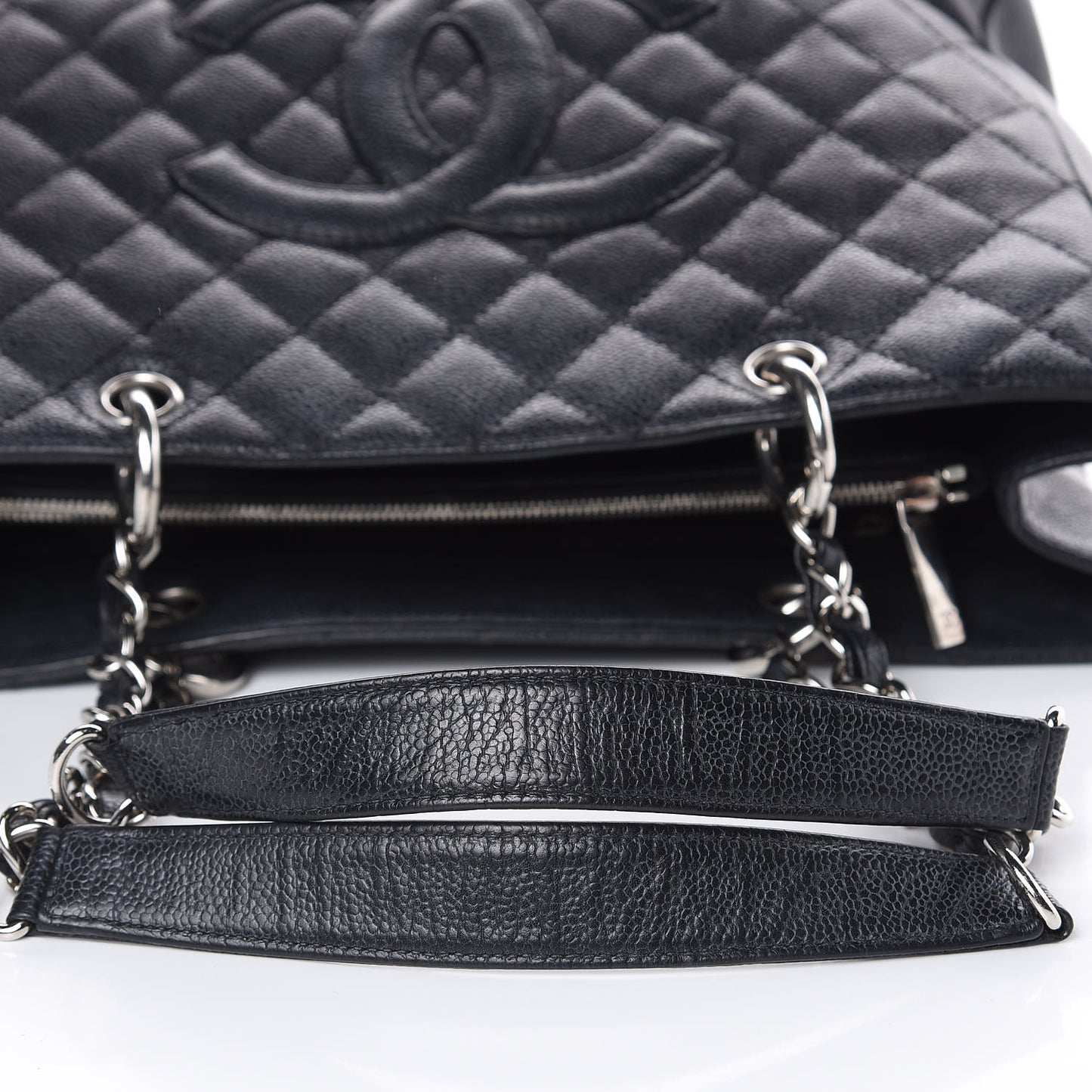 Caviar Quilted Grand Shopping Tote GST Black