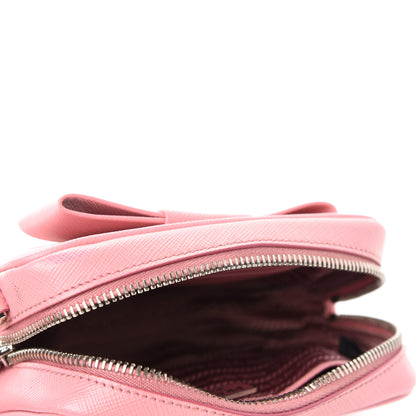 Prada Saffiano Fiocco Bow Camera Crossbody Bag Petalo 5 of 12