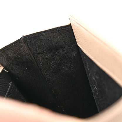 Saint Laurent Grain De Poudre Matelasse Chevron Monogram Envelope Clutch Dark Beige 12 of 13