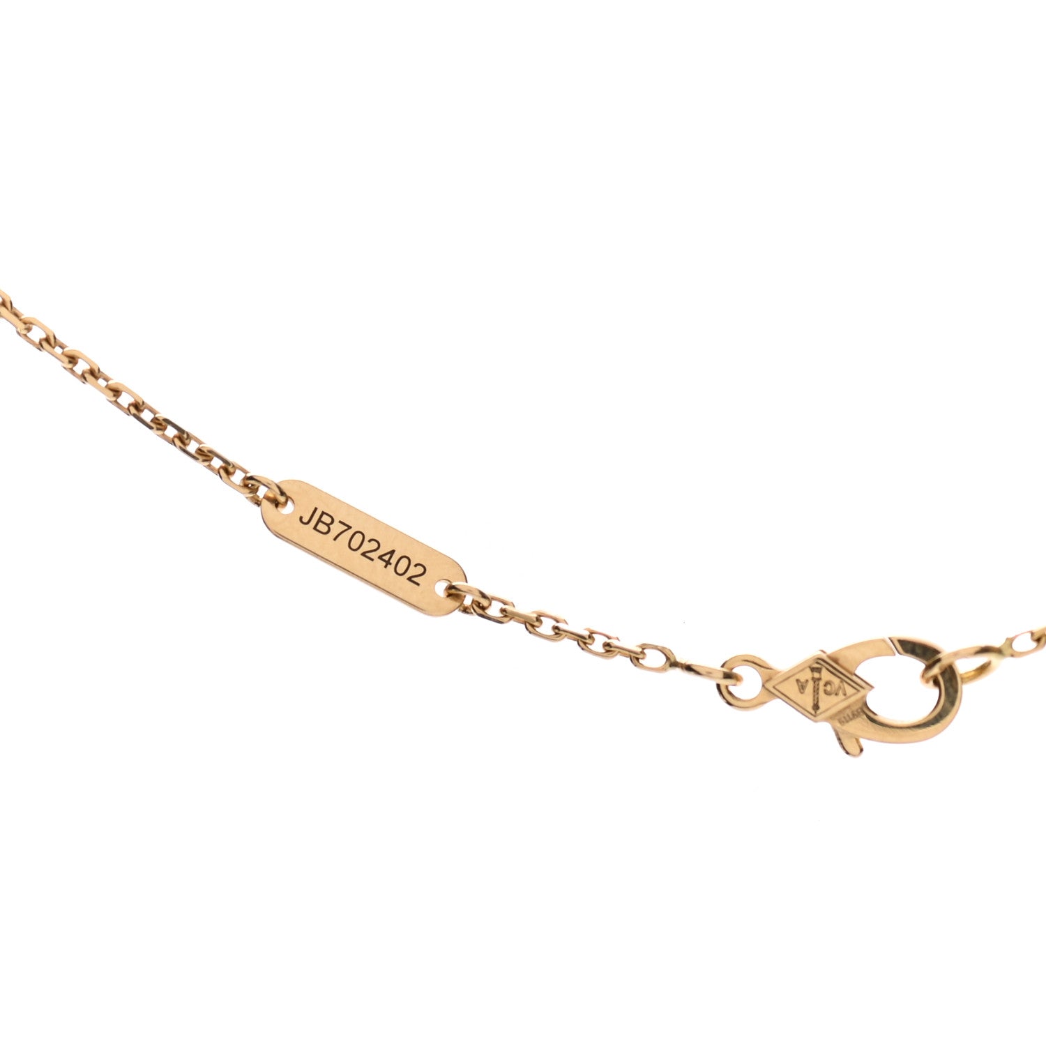 Van Cleef & Arpels 18K Yellow Gold Mother of Pearl Vintage Alhambra Pendant Necklace 5 of 6