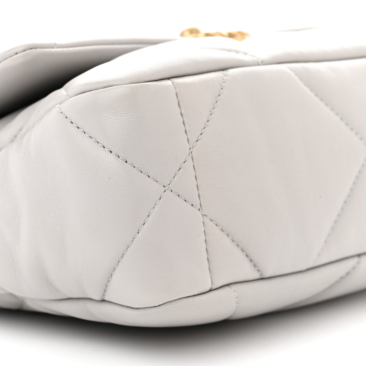 Chanel Lambskin Quilted Medium Chanel 19 Flap Grey 9 of 10
