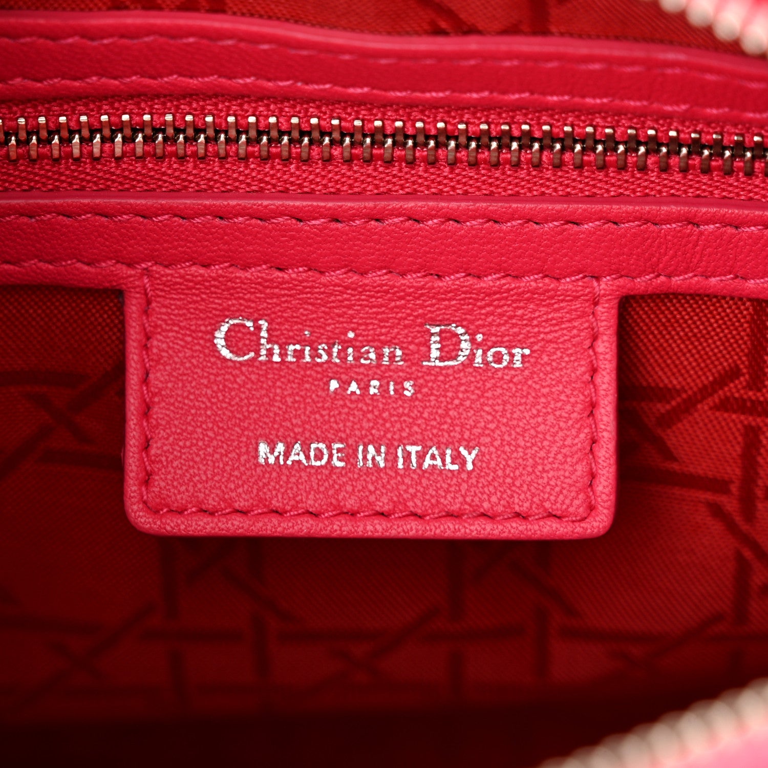 Christian Dior CHRISTIAN DIOR Lambskin Cannage Medium Lady Dior Pink 6 of 11
