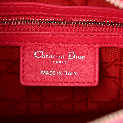 Christian Dior CHRISTIAN DIOR Lambskin Cannage Medium Lady Dior Pink 6 of 11
