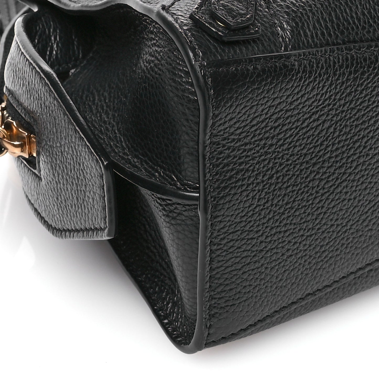 Grained Calfskin Neo Classic Gold Hardware Mini City Black