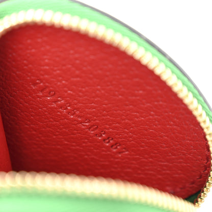 Gucci Textured Dollar Calfskin Retro Interlocking G Fruttini Strawberry Coin Case Bag Charm Key Holder 5 of 8