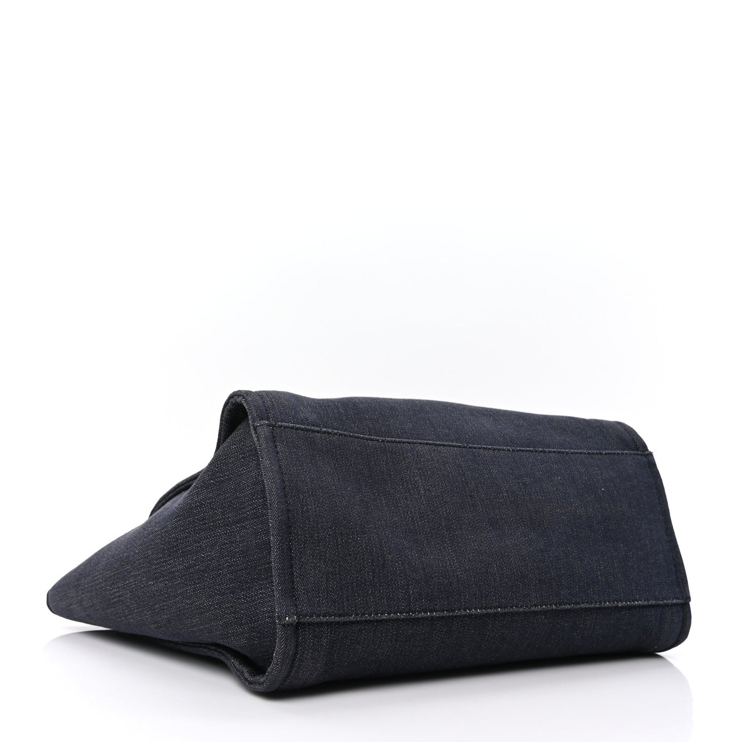 Denim Medium Deauville Tote Blue Orange
