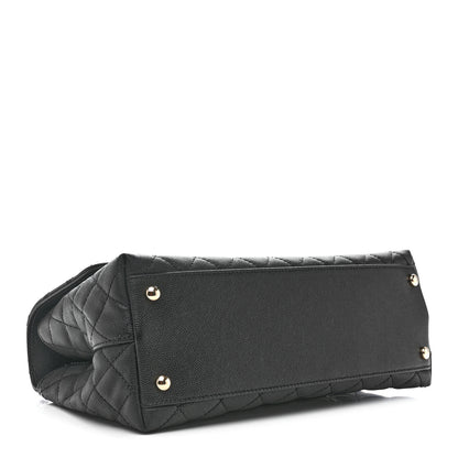 Chanel Caviar Quilted Small Coco Handle Flap Black 4 of 12