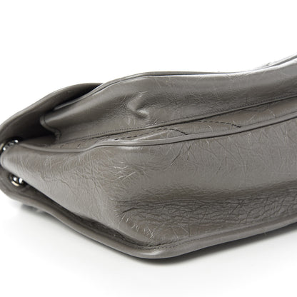 Saint Laurent Crinkled Calfskin Matelasse Monogram Medium Niki Chain Satchel Fog 6 of 10