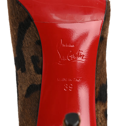 Christian Louboutin Pony Hair Bengali Print Miss Z 80 Pumps 39 Brown 8 of 9