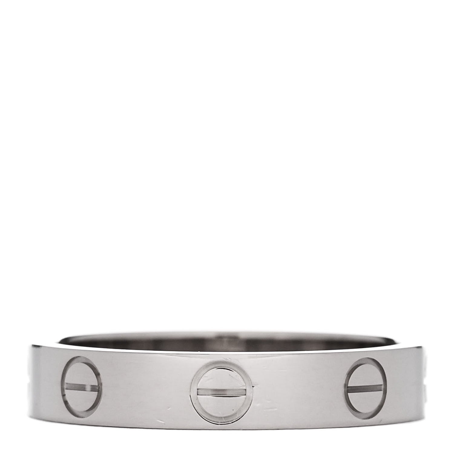 Cartier 18K White Gold 3.5mm LOVE Wedding Band Ring 52 6 3 of 4