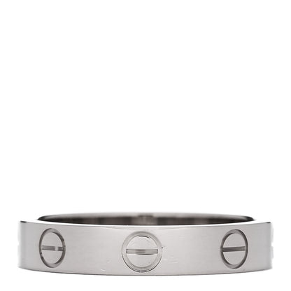 Cartier 18K White Gold 3.5mm LOVE Wedding Band Ring 52 6 3 of 4