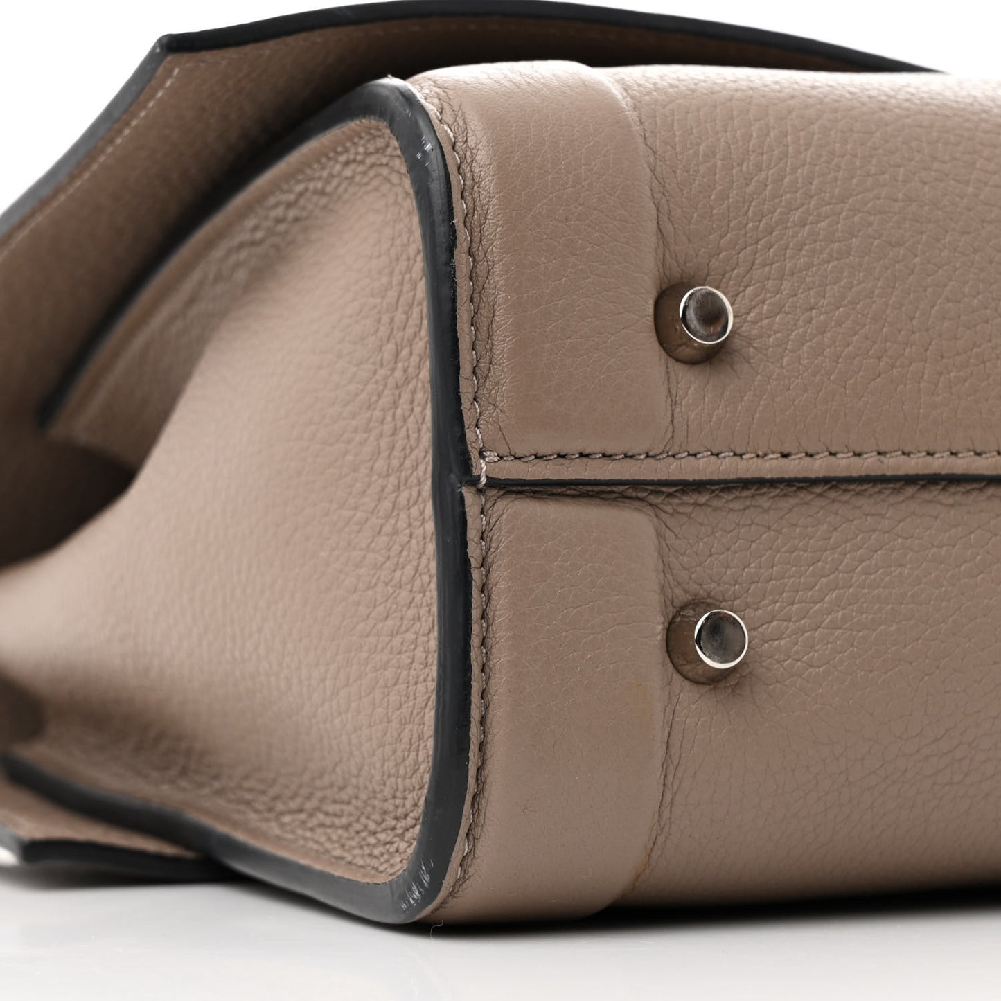Grained Calfskin Small Shark Lock Satchel Mastic