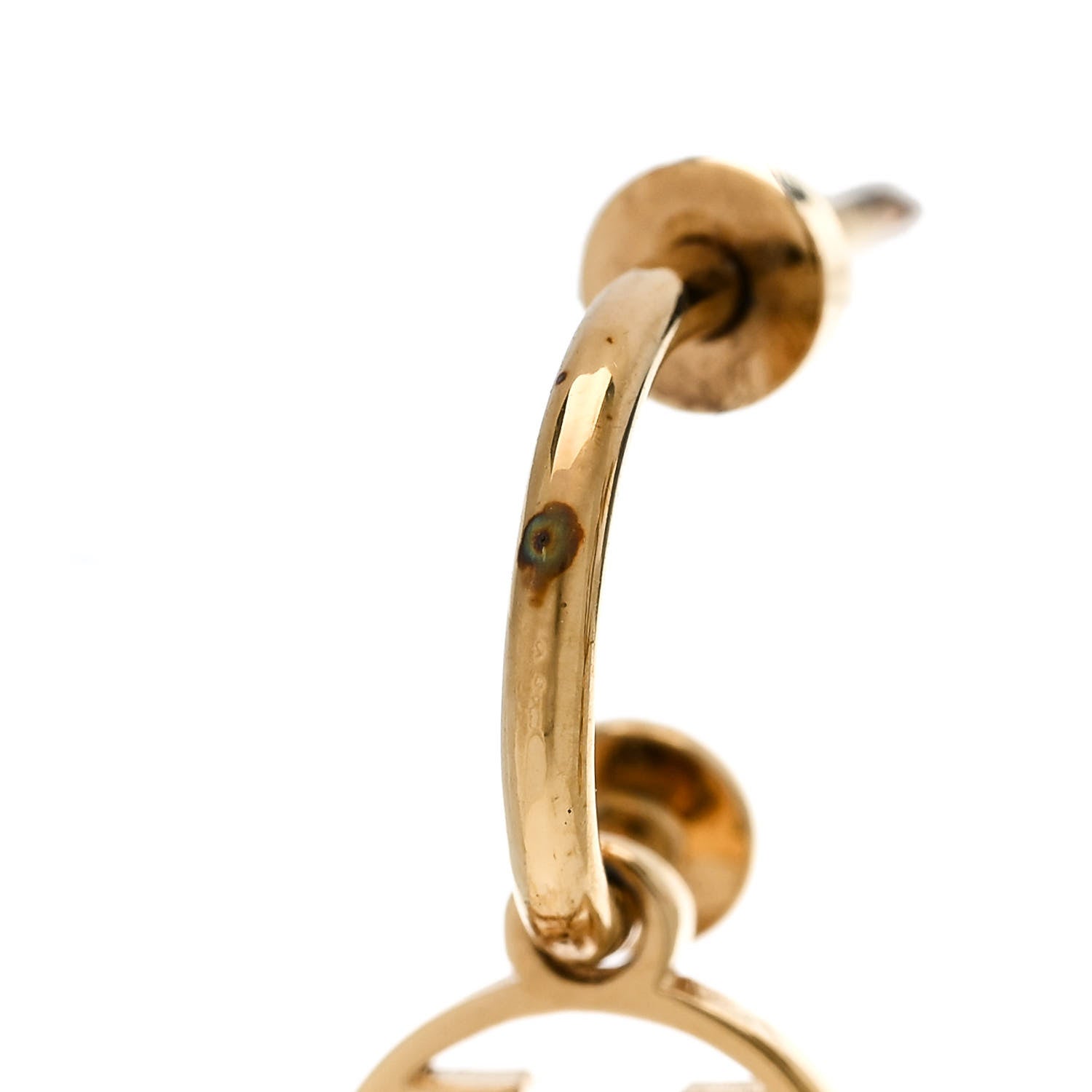 Louis Vuitton Brass Blooming Earrings Gold 3 of 6