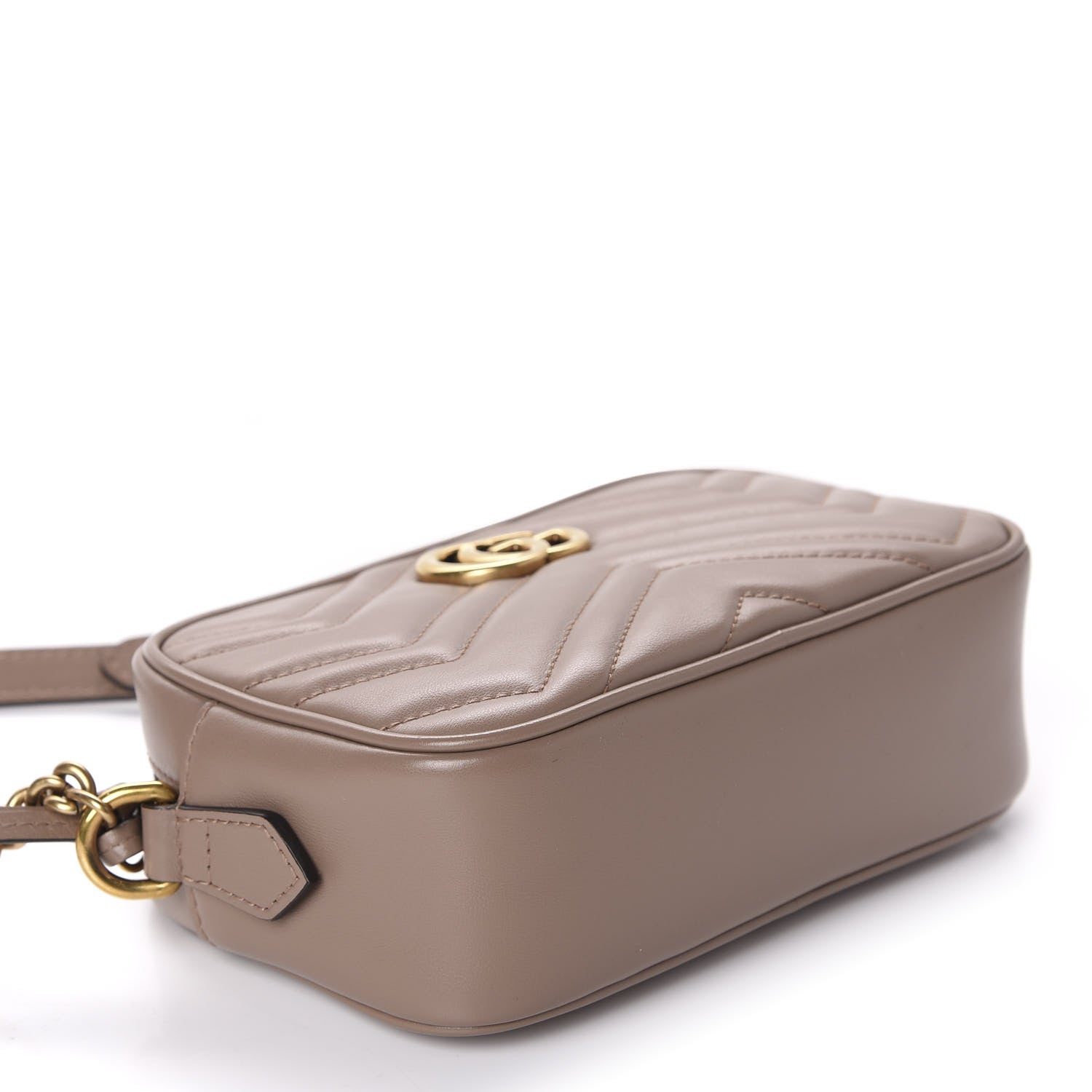 Gucci Calfskin Matelasse Mini GG Marmont Chain Shoulder Bag Porcelain Rose 4 of 11