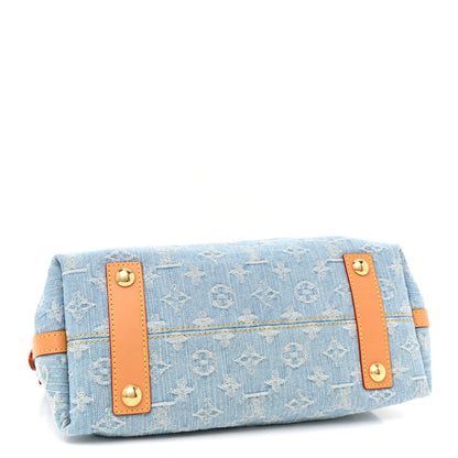 Louis Vuitton Monogram Denim CarryAll PM Sky Blue 5 of 12