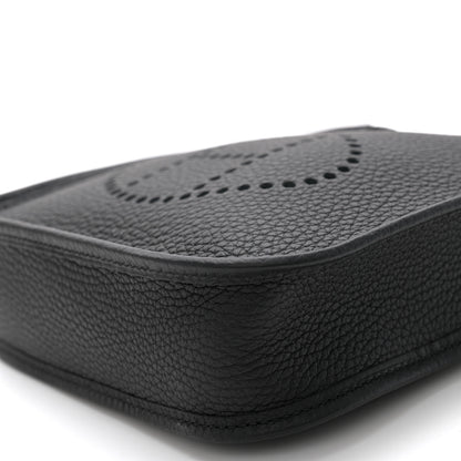 Hermes Taurillon Clemence Evelyne TPM Black 10 of 10