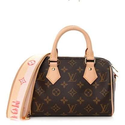 Louis Vuitton Monogram Speedy Bandouliere 20 Pink Orange 1 of 9