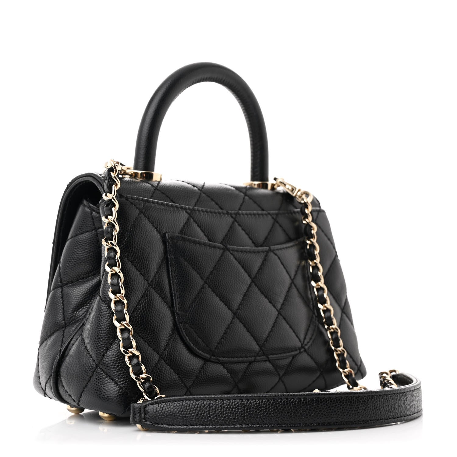 Chanel Caviar Quilted Extra Mini Coco Handle Flap Black 3 of 11