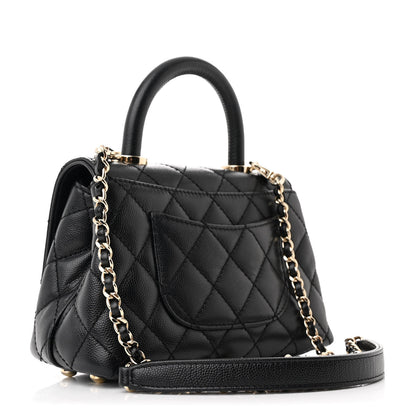 Chanel Caviar Quilted Extra Mini Coco Handle Flap Black 3 of 11