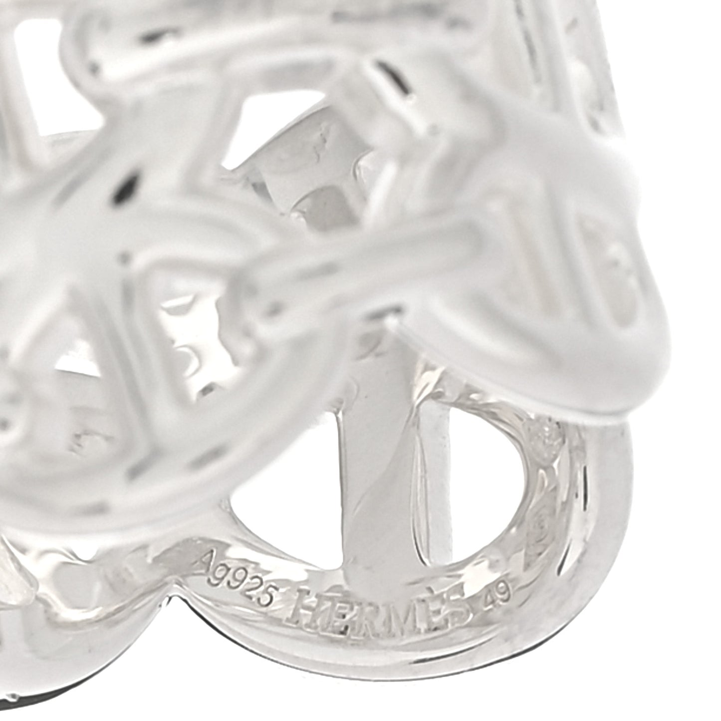 Sterling Silver GM Chaine d'ncre Enchainee Band Ring 49 5