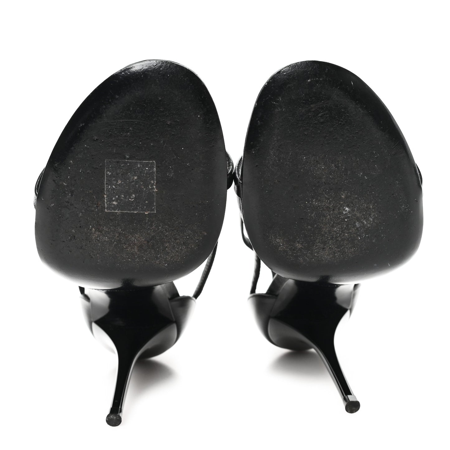 Calfskin Cassandra 100 Ankle Strap Sandals 37 Black