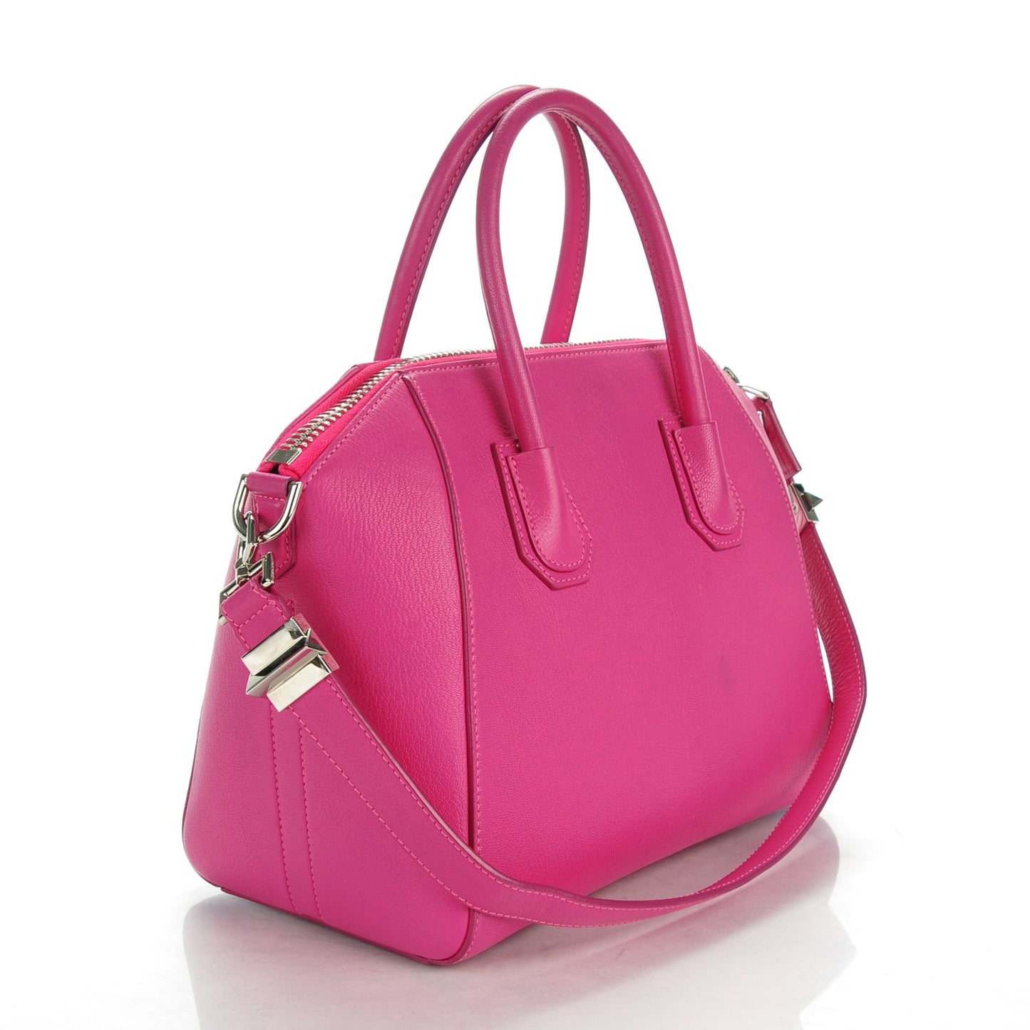 Sugar Goatskin Small Antigona Fuchsia