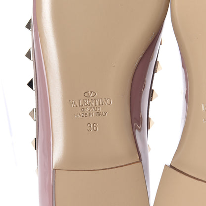 Valentino Garavani Patent Rockstud Ballerina Flats 36 Lipstick Poudre 6 of 9