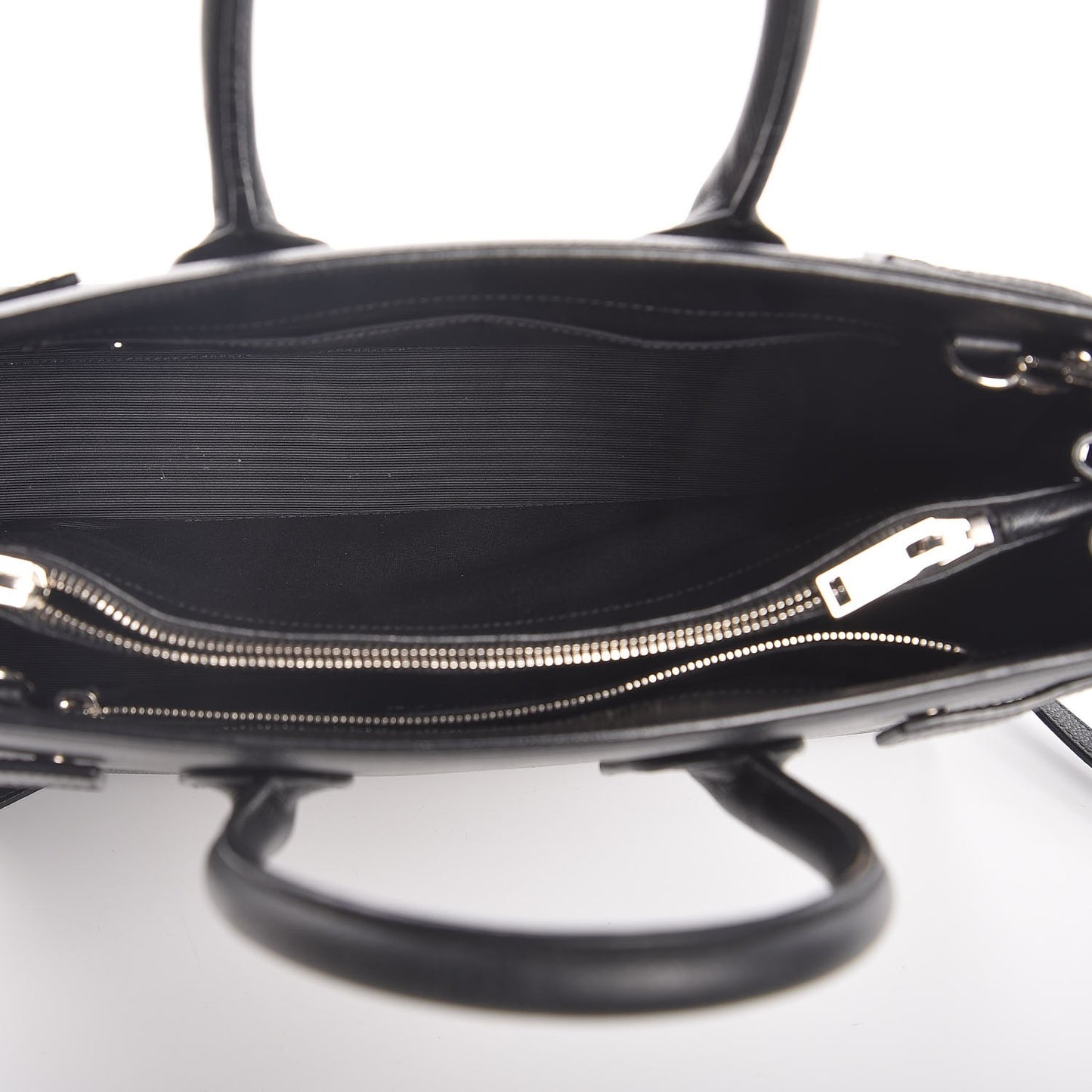 Grained Calfskin Small Sac De Jour Black