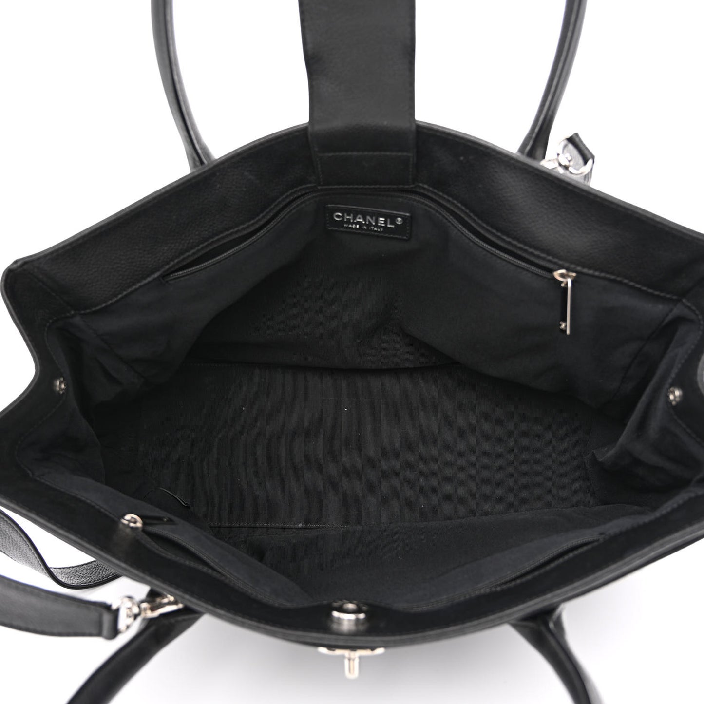 Calfskin Cerf Executive Shopper Tote Black