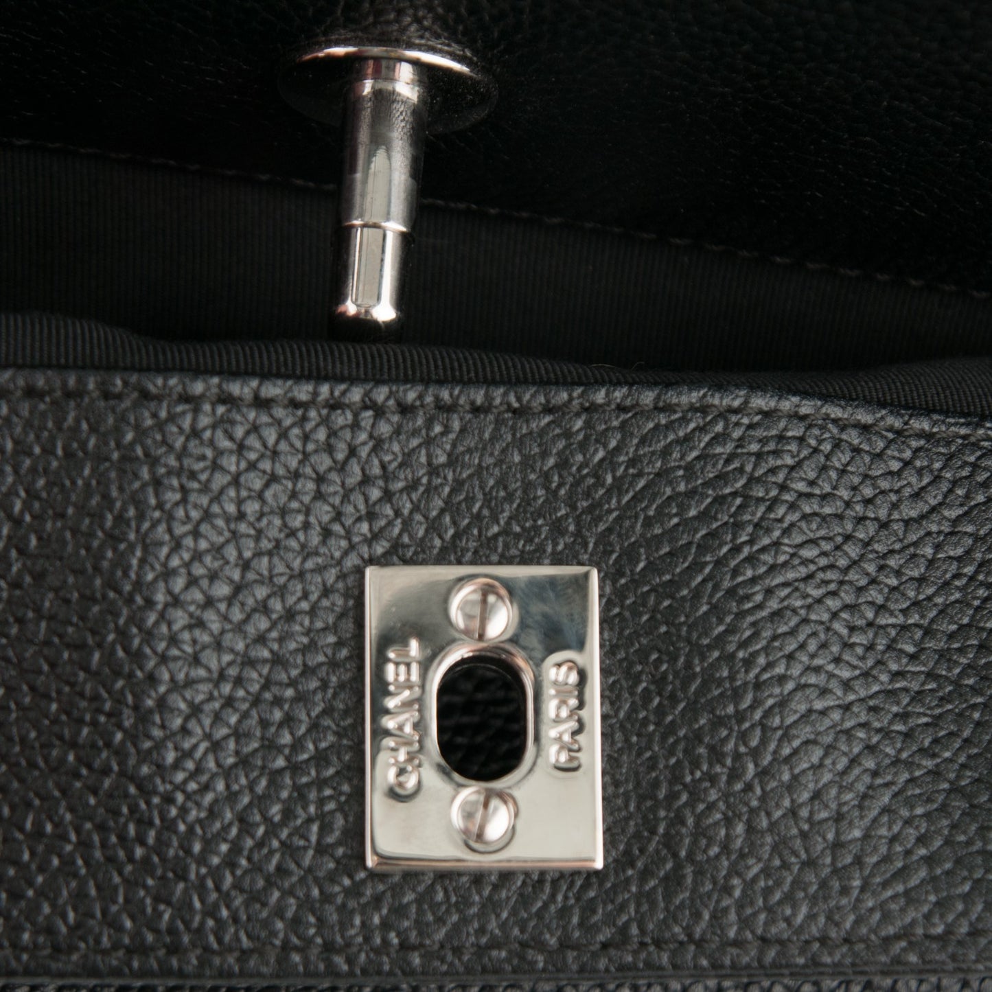 Calfskin Cerf Executive Shopper Tote Black