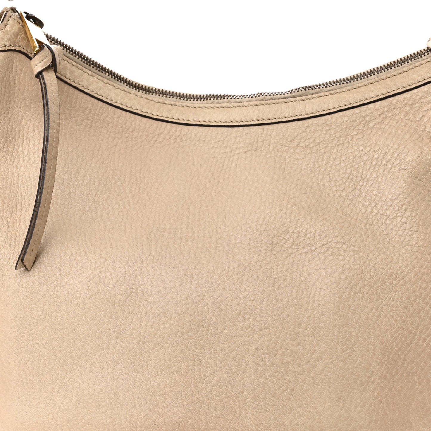 Pebbled Calfskin Small Miss GG Hobo Beige