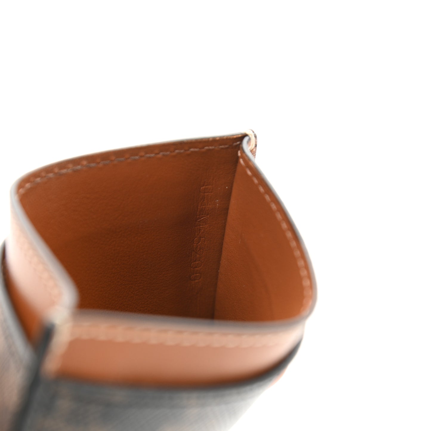 Triomphe Canvas Card Holder Tan