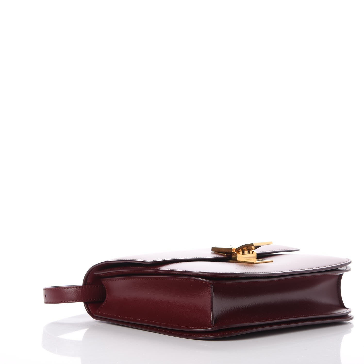 Celine Box Calfskin Medium Classic Box Flap Bag Burgundy 4 of 12
