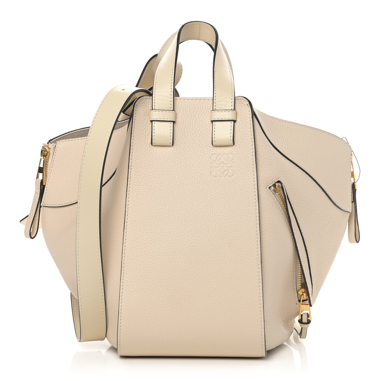 Loewe Grained Calfskin Small Hammock Shoulder Bag Neutral 1 of 10