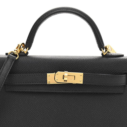 Hermes Epsom Mini Kelly Sellier 20 Black 9 of 12