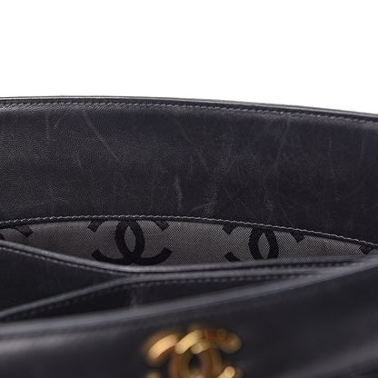 Chanel Lambskin Double Stitch Quilted Tote Black 13 of 13