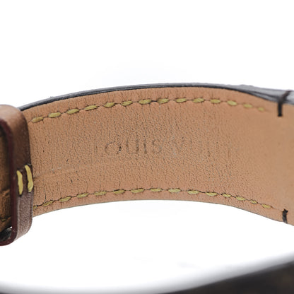 Louis Vuitton Stainless Steel Monogram 39mm Tambour Quartz Watch Brown 6 of 8