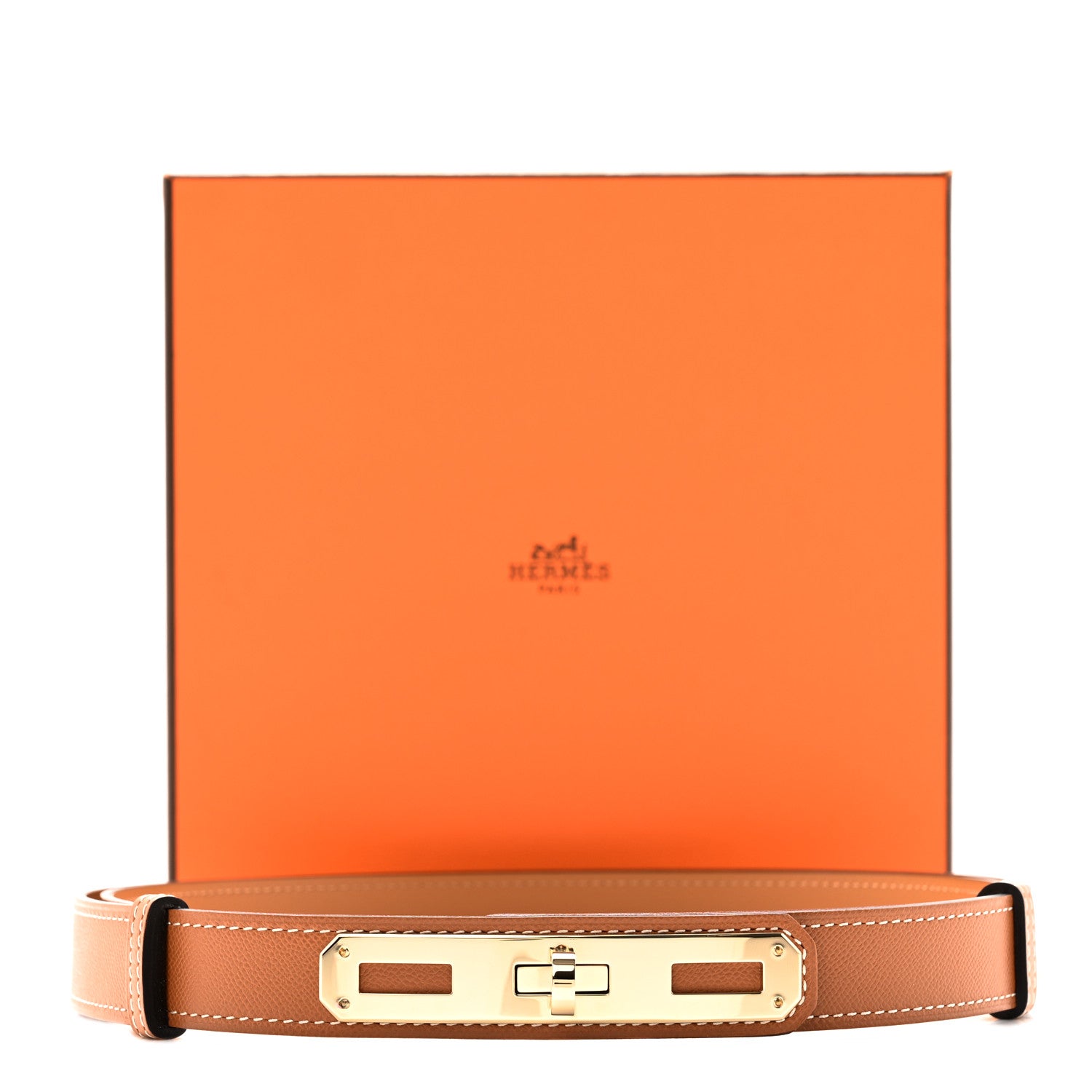 Hermes Madame Calfskin O'Kelly Belt Gold 5 of 5