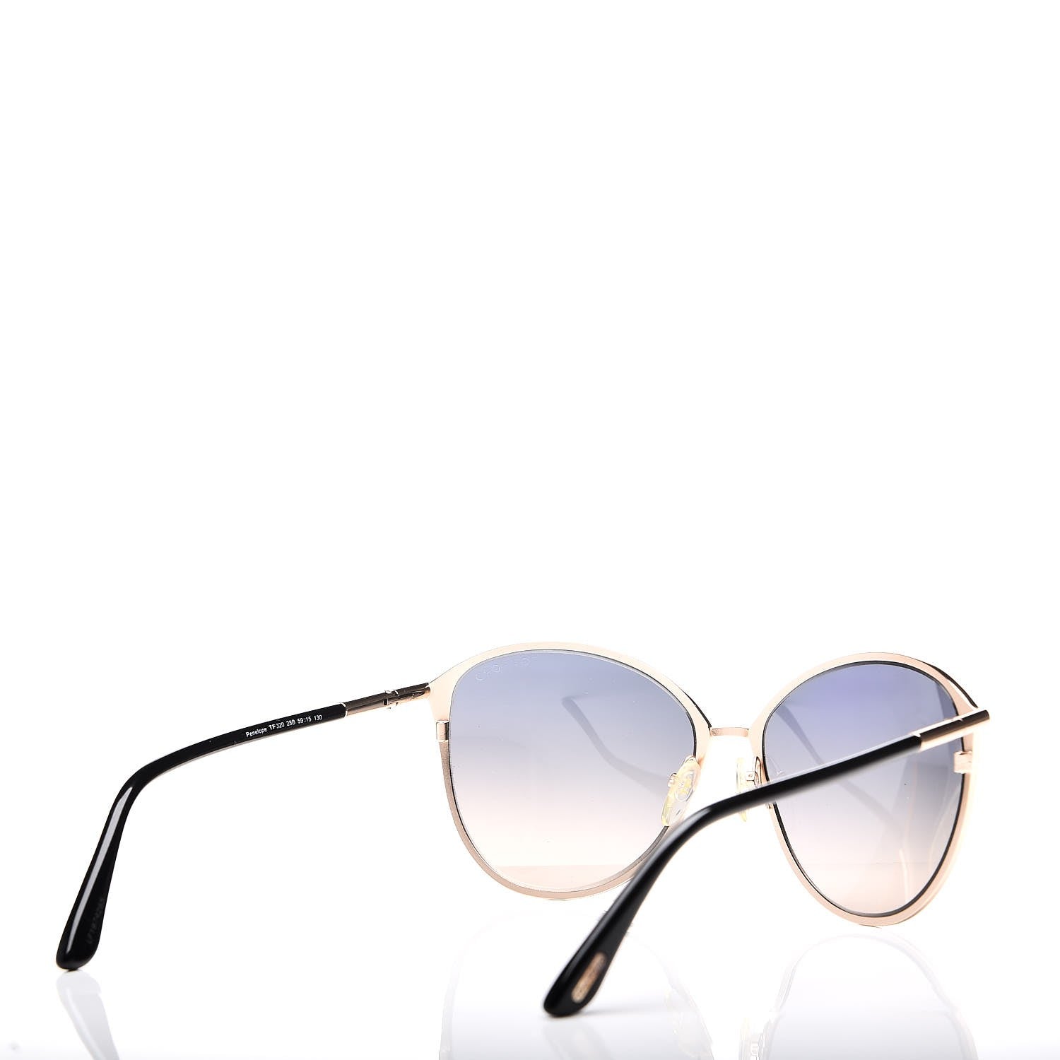 Tom Ford Penelope Vintage Round Sunglasses TF320 Black 4 of 7
