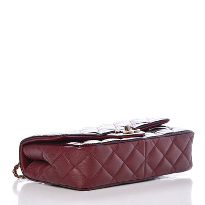 Chanel Patent Goatskin Quilted Medium CC Eyelet Flap Burgundy 4 of 8