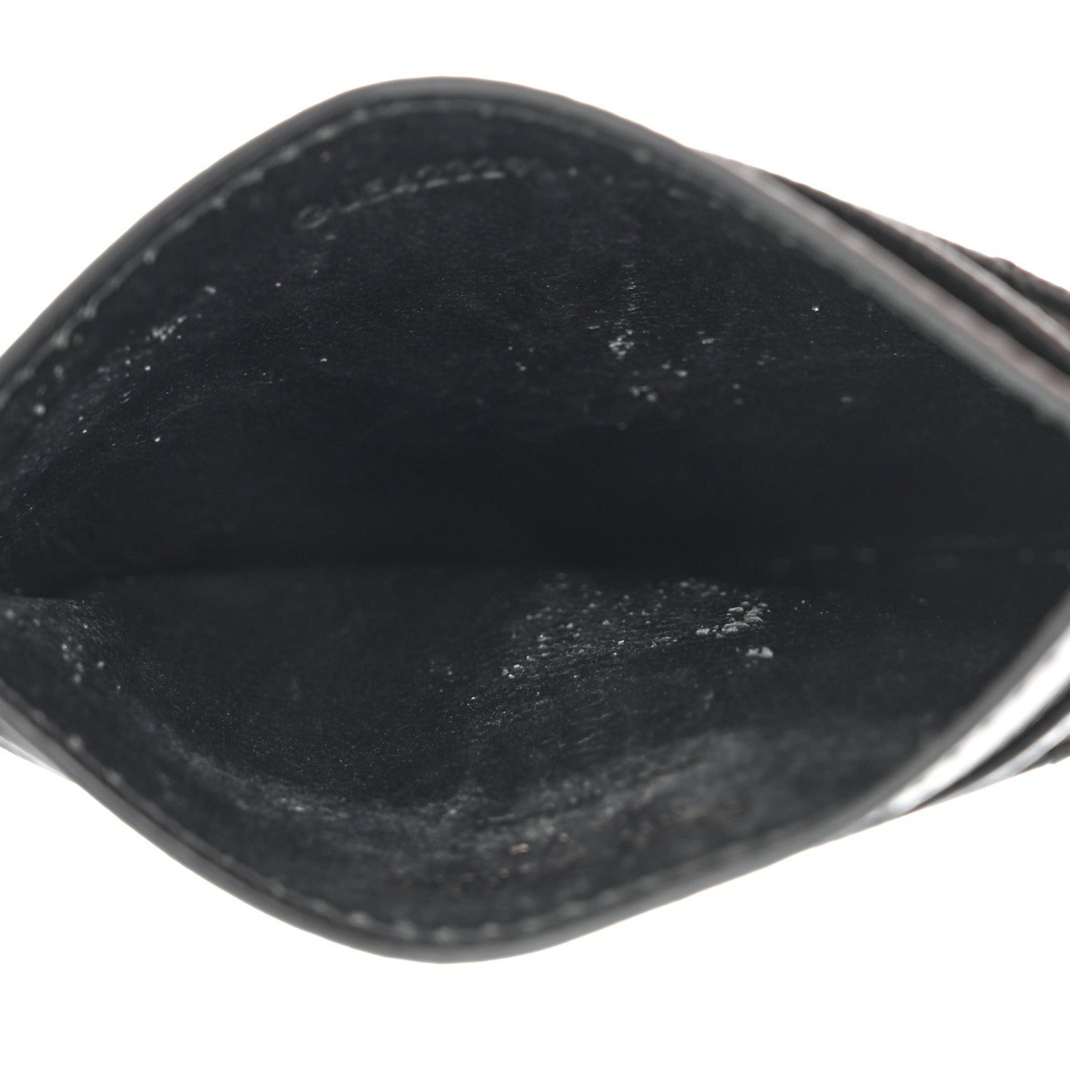 Saint Laurent Grain De Poudre Matelasse Chevron Credit Card Case Black 5 of 7
