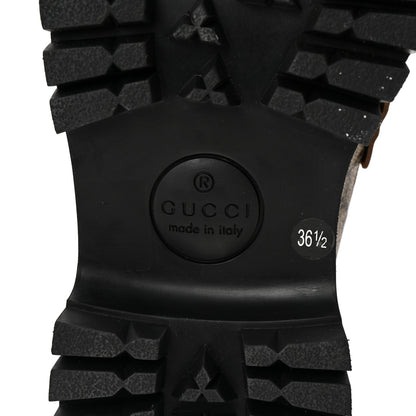 Gucci GG Supreme Monogram Cordovan Lux Womens Harald Horsebit 25mm Platform Loafers 36.5 Beige Ebony 7 of 11